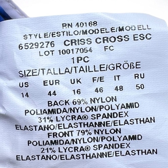 🌻NEW NWOT Miraclesuit Blue Hypnotique Bette Underwire Swimsuit Size 14 | $180 - Picture 10 of 10